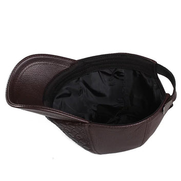 Men’s Genuine Goat-Skin Leather Winter Baseball Cap