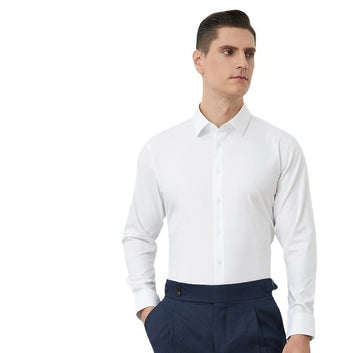 Men’s Long-Sleeve Mulberry Silk Business Shirt