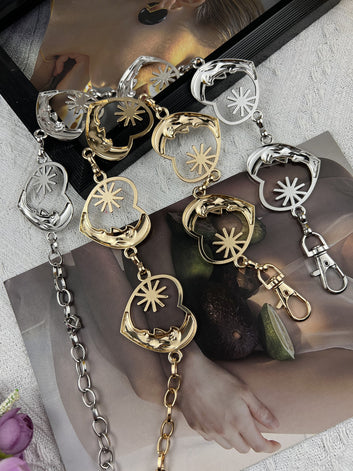 Heart & Moon Metal Waist Chain Belt