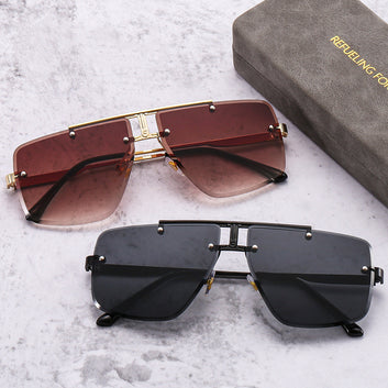 Retro Square Frame Sunglasses for Men